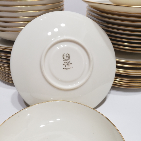 Vintage LENOX Wheat China with Gold Trim - Picture 8 of 16